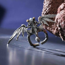 Load image into Gallery viewer, Skeleton Spider Ring. Gift for Him. Handmade Ring. 925Silver Ring. Skull Ring.