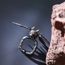 Load image into Gallery viewer, Skeleton Spider Ring. Gift for Him. Handmade Ring. 925Silver Ring. Skull Ring.
