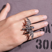 Load image into Gallery viewer, Skeleton Spider Ring. Gift for Him. Handmade Ring. 925Silver Ring. Skull Ring.