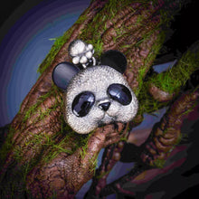 Load image into Gallery viewer, Panda Bear Pendant. Gifts for Him/Her. Handmade Necklace. Silver Pendant.