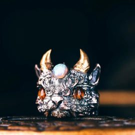 Mythical Beast Pendant. Gift for Him. Handmade Necklace. Sterling Silver Pendant