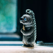 Load image into Gallery viewer, Sea Otter Pendant. 925 silver necklace. Animal Pendant. Handmade necklace.