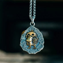 Load image into Gallery viewer, Sterling Silver Platypus Fossil Pendant, Duck Charm, Handmade Necklace.