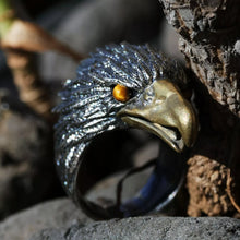 Load image into Gallery viewer, Mythical Wild Animal Ring. Sterling Silver Ring. Handmade Jewelry. Gift For Him.