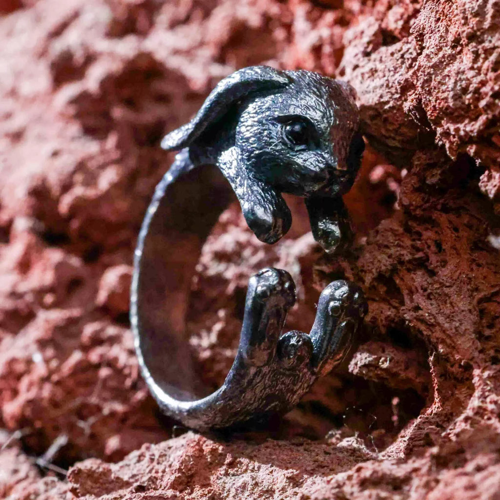 Rabbit Ring. Cute Gift for Her. Sterling Silver Ring. Handmade Jewelry.