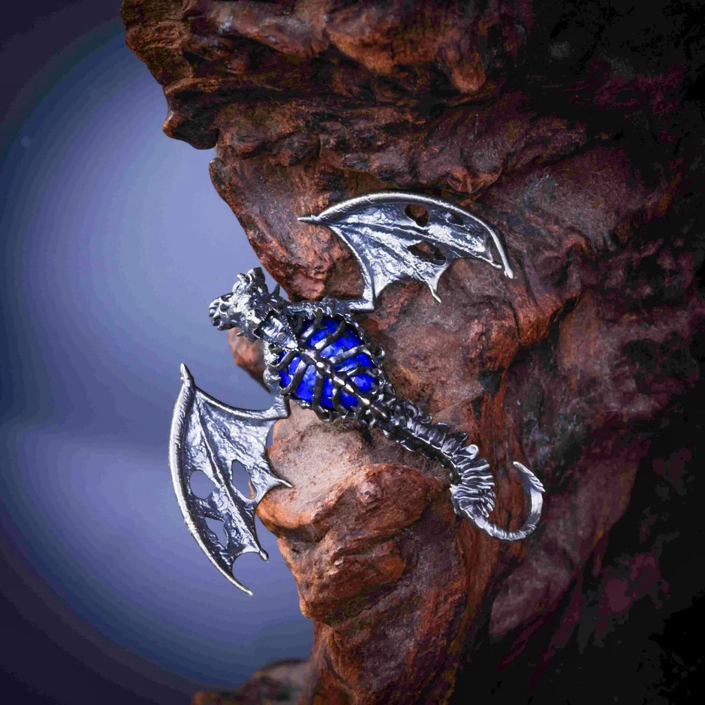 Pterodactyl Pendant. Sterling Silver Pterosaur Necklace. Quetzalcoatlus Necklace