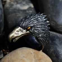 Load image into Gallery viewer, Mythical Wild Animal Ring. Sterling Silver Ring. Handmade Jewelry. Gift For Him.