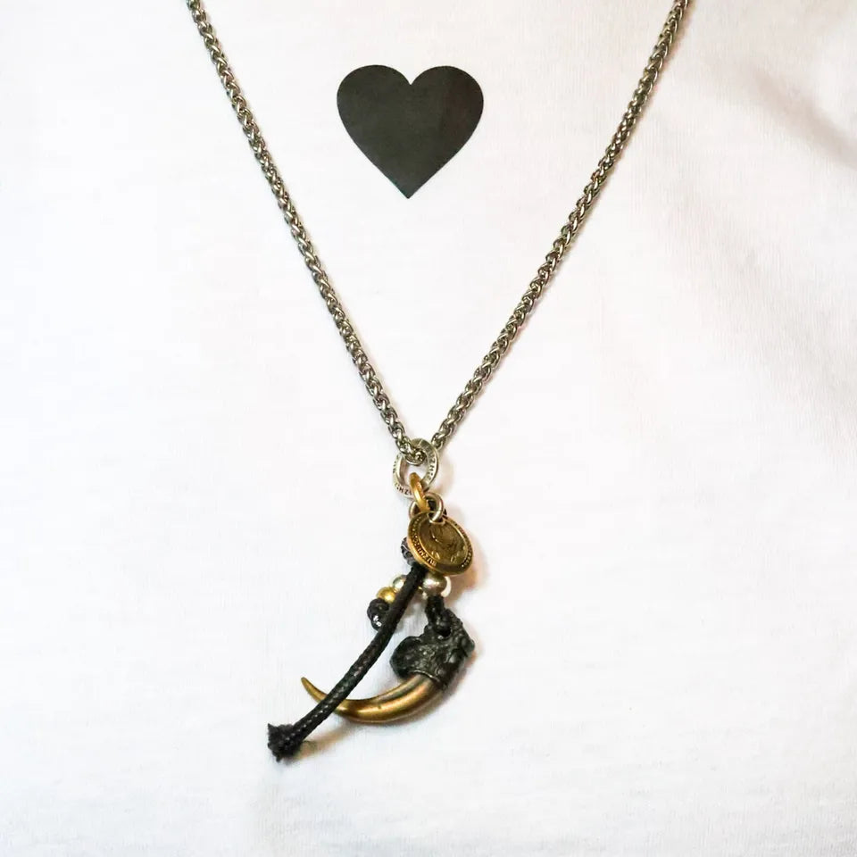 Eagle's talon Pendant. Sterling Silver Necklace. Handmade Pendant. Gift For Him.