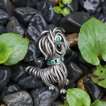 Load image into Gallery viewer, Messy Little Dog Pendant. Gifts for Him. Handmade Necklace. Unique Jewelry.