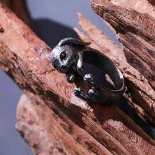 Load image into Gallery viewer, Rabbit Ring. Cute Gift for Her. Sterling Silver Ring. Handmade Jewelry.
