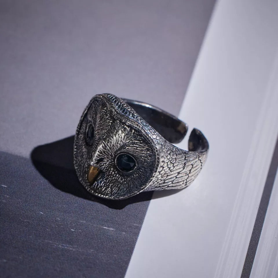 Owl Ring. Gift for Him. Handmade Ring For Men. 925 Silver Ring. Animal Ring.