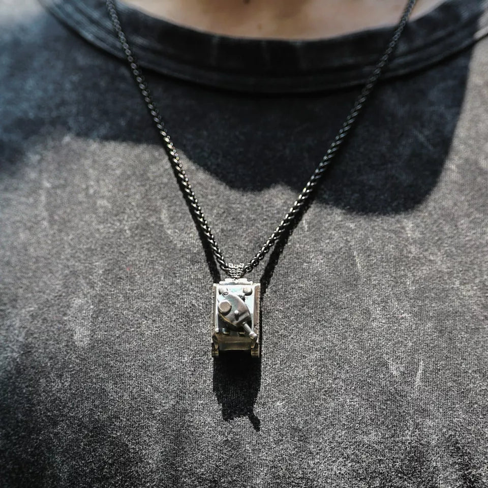 US M4 Sherman Tank Pendant. Cool Gift for Him. M4 Medium Tank Model Necklace.