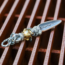 Load image into Gallery viewer, Sacred Instrument Pendant. Gift for Him. Handmade Necklace. Fidget Item.