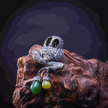 Load image into Gallery viewer, 925 Silver Owl Pendant. Gift for Him/Her. Handmade Necklace. Unique Jewelry.