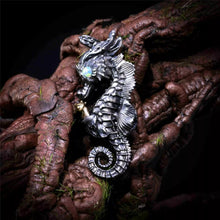 Load image into Gallery viewer, Seahorse Pendant. Gift for Him/Her. Handmade Silver Necklace. Unique Jewelry.