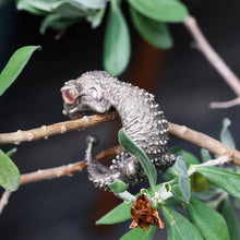 Load image into Gallery viewer, Wild Animal Ring. Smooth Knob-tailed Gecko Ring. Sterling Silver Ring.