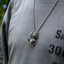 Load image into Gallery viewer, Messy Little Dog Pendant. Gifts for Him. Handmade Necklace. Unique Jewelry.