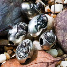 Load image into Gallery viewer, Reptile Animal Pendant. Hatched Snake Pendant. Sterling Silver Egg Necklace.
