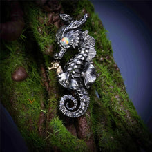 Load image into Gallery viewer, Seahorse Pendant. Gift for Him/Her. Handmade Silver Necklace. Unique Jewelry.
