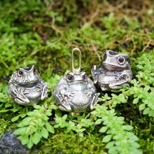 Load image into Gallery viewer, Tiny Frog Pendant. Gifts for Her/Him. Handmade Necklace. Sterling Silver Pendant
