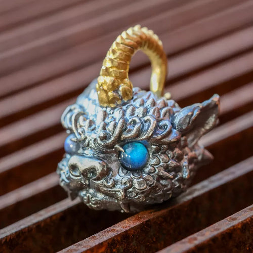 Mythical Beast Pendant. Gift for Him. Handmade Necklace. Sterling Silver Pendant