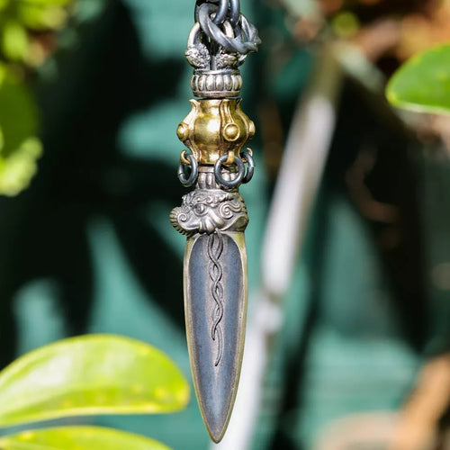 Sacred Instrument Pendant. Gift for Him. Handmade Necklace. Fidget Item.