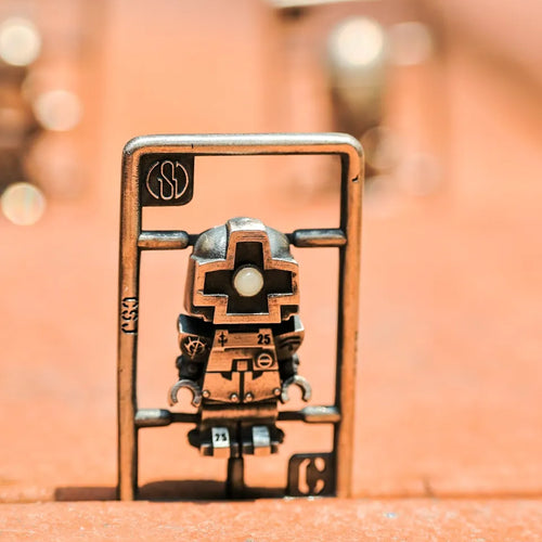 925 Silver Japanese Gundam Pendant. Cool Gift for Him. Handmade Necklace.