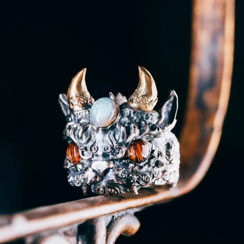 Mythical Beast Pendant. Gift for Him. Handmade Necklace. Sterling Silver Pendant