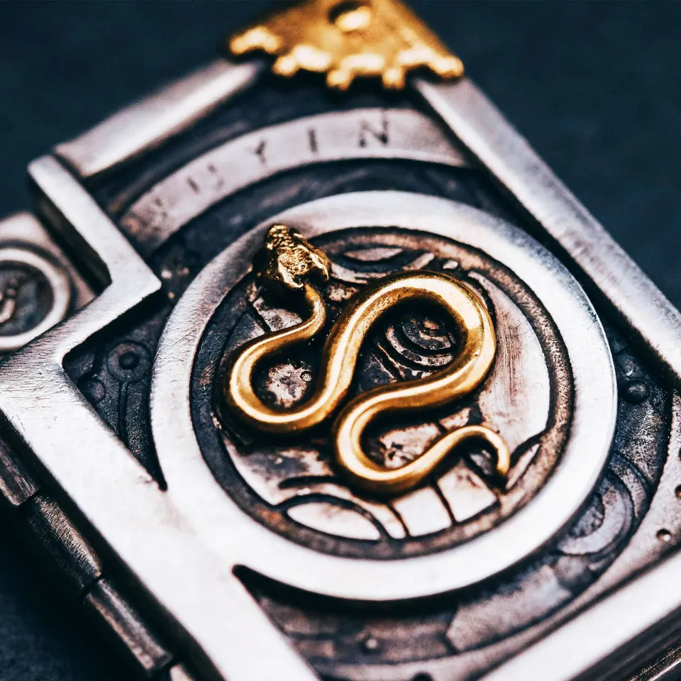 Magical Book Pendant, Locket Necklace, Sterling Silver & Brass, Gifts for Him.