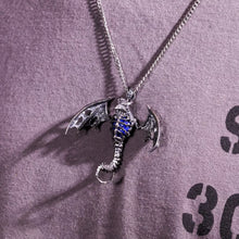 Load image into Gallery viewer, Pterodactyl Pendant. Sterling Silver Pterosaur Necklace. Quetzalcoatlus Necklace