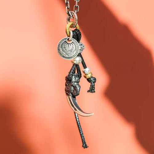 Eagle's talon Pendant. Sterling Silver Necklace. Handmade Pendant. Gift For Him.