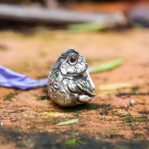 Tiny Frog Pendant. Gifts for Her/Him. Handmade Necklace. Sterling Silver Pendant