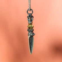 Load image into Gallery viewer, Sacred Instrument Pendant. Gift for Him. Handmade Necklace. Fidget Item.