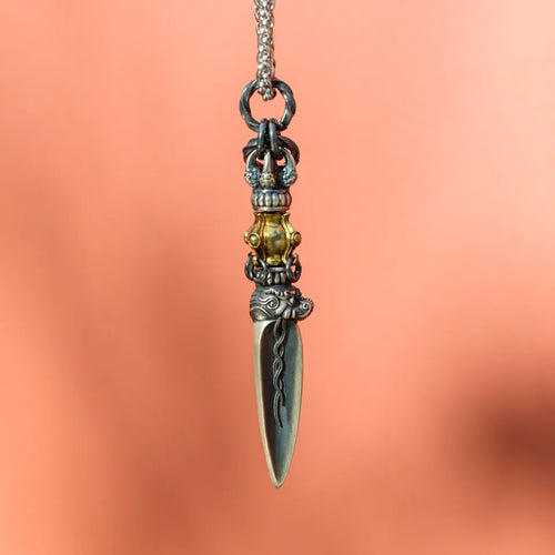 Sacred Instrument Pendant. Gift for Him. Handmade Necklace. Fidget Item.