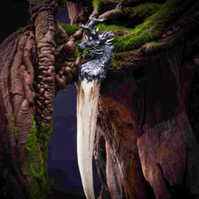 Load image into Gallery viewer, Dragon Head Pendant. Sterling Silver Necklace. Mythical Beast Pendant For Men.