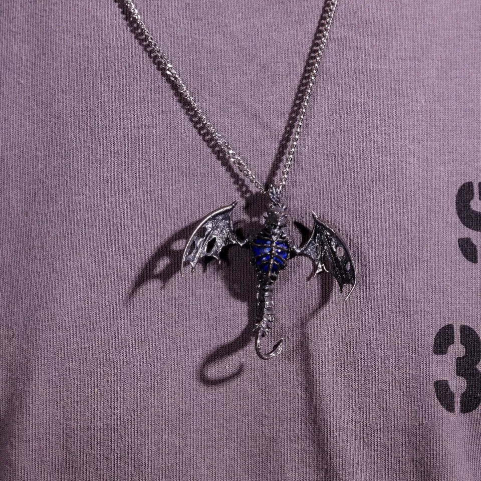 Pterodactyl Pendant. Sterling Silver Pterosaur Necklace. Quetzalcoatlus Necklace