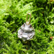 Load image into Gallery viewer, Tiny Frog Pendant. Gifts for Her/Him. Handmade Necklace. Sterling Silver Pendant