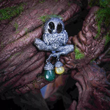 Load image into Gallery viewer, 925 Silver Owl Pendant. Gift for Him/Her. Handmade Necklace. Unique Jewelry.