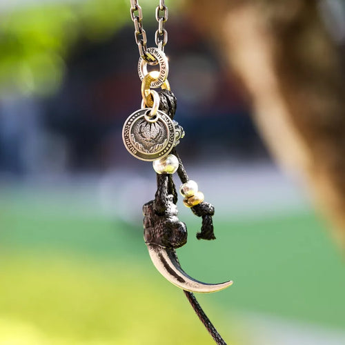 Eagle's talon Pendant. Sterling Silver Necklace. Handmade Pendant. Gift For Him.