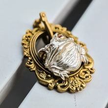 Load image into Gallery viewer, Toad in a Frame Pendant. Frog Pendant. Gift for Her. Handmade S925 Necklace.