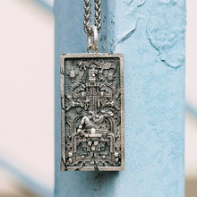 Load image into Gallery viewer, Mayan rocket Pendant. 925 silver necklace. Handmade necklace, Gifts for him.