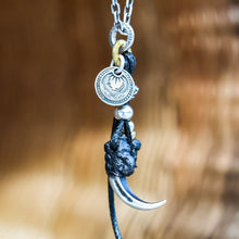 Load image into Gallery viewer, Eagle&#39;s talon Pendant. Sterling Silver Necklace. Handmade Pendant. Gift For Him.