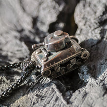 Load image into Gallery viewer, US M4 Sherman Tank Pendant. Cool Gift for Him. M4 Medium Tank Model Necklace.