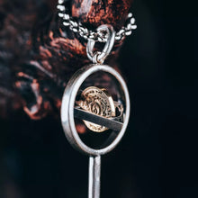 Load image into Gallery viewer, 925Silver Key Pendant, Handmade Sterling Silver&amp;Brass Necklace, Gift for him.