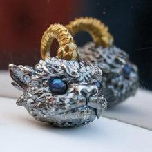 Load image into Gallery viewer, Mythical Beast Pendant. Gift for Him. Handmade Necklace. Sterling Silver Pendant