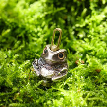 Load image into Gallery viewer, Tiny Frog Pendant. Gifts for Her/Him. Handmade Necklace. Sterling Silver Pendant