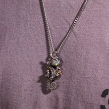 Load image into Gallery viewer, Seahorse Pendant. Gift for Him/Her. Handmade Silver Necklace. Unique Jewelry.