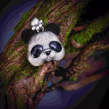 Load image into Gallery viewer, Panda Bear Pendant. Gifts for Him/Her. Handmade Necklace. Silver Pendant.