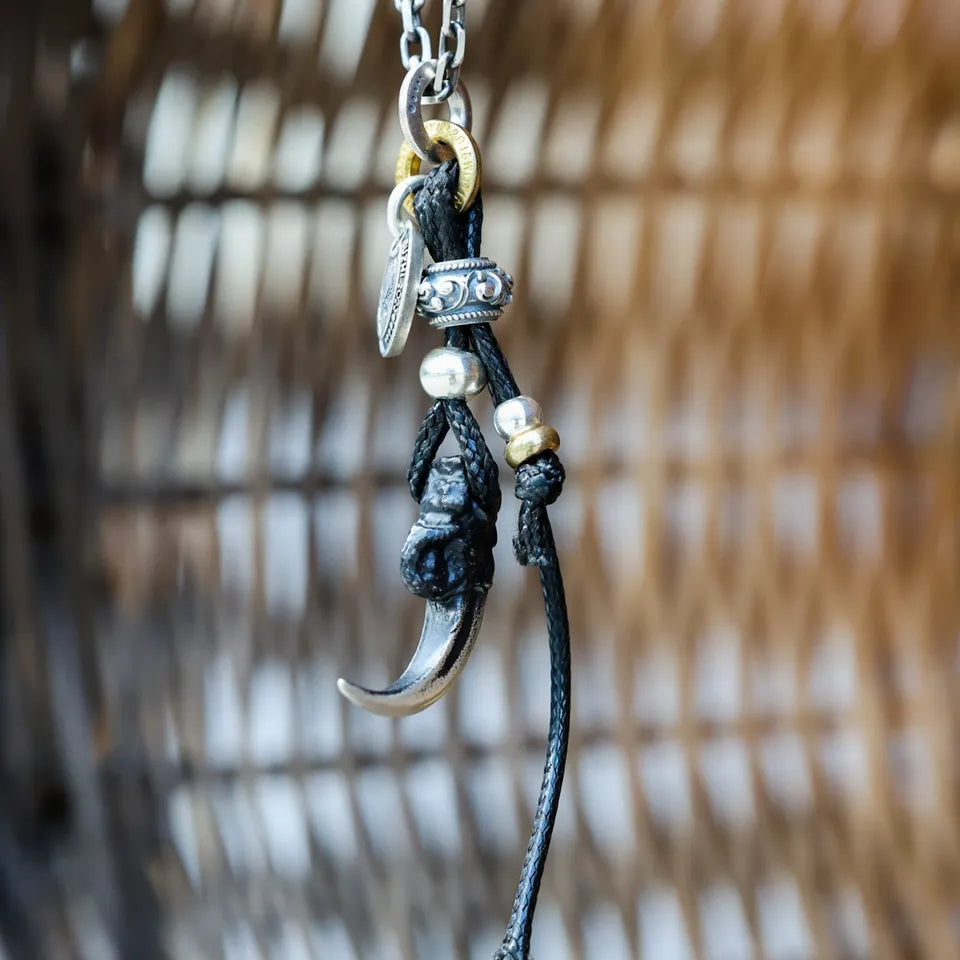 Eagle's talon Pendant. Sterling Silver Necklace. Handmade Pendant. Gift For Him.