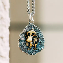 Load image into Gallery viewer, Sterling Silver Platypus Fossil Pendant, Duck Charm, Handmade Necklace.